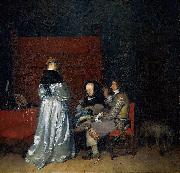 Three Figures conversing in an Interior, known as The Paternal Admonition Gerard ter Borch the Younger